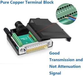 img 2 attached to 🔌 Jienk DB25 2packs Solderless RS232 D-SUB Serial Adapters, Slim 25 Pin Port Terminal Breakout Connector Board with Case Accessories - No Soldering Required