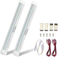 🔆 enhanced xlanjingj led interior light bar: 108 leds, 12v, universal strip - perfect for rvs, trucks, boats, and more (2 pcs) logo