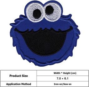 img 1 attached to 🎉 Y-PRESS Cartoon Character Logo Iron-on or Sew-on Embroidered Patch Set of 4: Add Fun and Style to Your Garments!