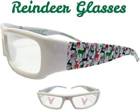 img 2 attached to 🎄 Holiday Specs Plastic 3D GLASSES - Holographic Eyewear, View Holiday Lights and Experience Magical Reindeer Appearances!