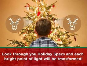 img 1 attached to 🎄 Holiday Specs Plastic 3D GLASSES - Holographic Eyewear, View Holiday Lights and Experience Magical Reindeer Appearances!