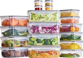 img 4 attached to 🍱 Syntus Food Storage Containers Set: 18-Pack Airtight Plastic Containers for Kitchen & Pantry Organization