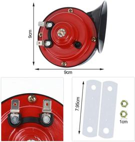 img 3 attached to 🎺 130Дб Супергромкий поездной горн для грузовика, поезда, лодки, автомобиля, воздушного, электрического, 12В, водонепроницаемый, двойной горн для автомобиля, мотоцикла - Горн улитка.