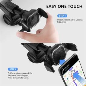 img 1 attached to 🚗 Sturdy Car Phone Holder Mount with Anti-Shake Stabilizer - Ultimate Cell Phone Car Mount for Men/Women & Trucks