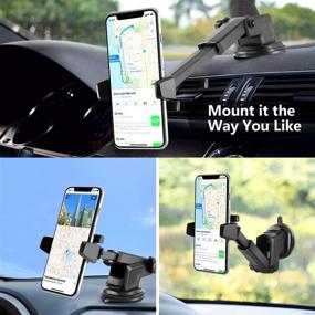 img 2 attached to 🚗 Sturdy Car Phone Holder Mount with Anti-Shake Stabilizer - Ultimate Cell Phone Car Mount for Men/Women & Trucks