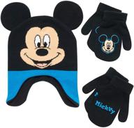 🧤 stay warm with disney mickey winter mitten gloves - boys' cold weather accessories logo