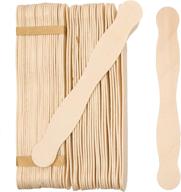 🪵 woodpeckers wooden handles: 8" fan, wedding programs, paint mixing - pack of 100 craft popsicle sticks for auction bid paddles and diy crafting supplies logo