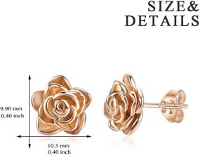 img 1 attached to 🌹 Soulmeet Rose Gold Jewelry for Women and Girls - 925 Sterling Silver Flower Accessories, Perfect Gifts for Mother, Daughter, Sister, Girlfriend, and Friendship