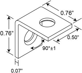 img 1 attached to Prime Line MP11375 4 Bracket Construction Brass Plated