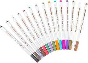 img 3 attached to 🎨 Dyvicl Metallic Markers: Vibrant Paint Marker for Scrapbooking, Stamping, Pens & Markers