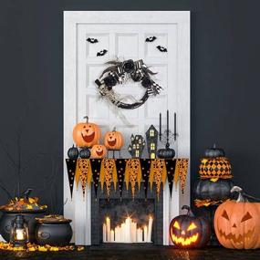 img 3 attached to 🎃 18-Inch Hanizi Halloween Skull Wreath - Front Door, Window, and Wall Decorations