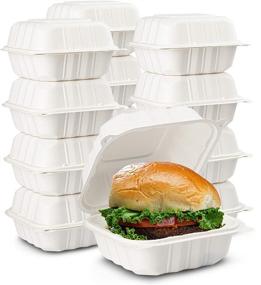 img 4 attached to 🌱 Eco-Friendly Disposable Clamshell Microwave Containers: Convenient & Sustainable Solutions