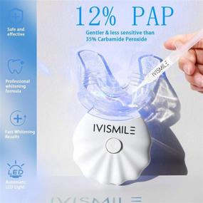 img 3 attached to 🦷 IVISMILE Teeth Whitening Kit - 5X LED Light Tooth Whitener with 10-Minute Timer, 3X3ml Teeth Whitening Gel (12% Pap), Desensitizing Gel and Tray - Effectively Eliminate Stains from Coffee, Drinks, Food...