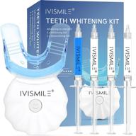 🦷 ivismile teeth whitening kit - 5x led light tooth whitener with 10-minute timer, 3x3ml teeth whitening gel (12% pap), desensitizing gel and tray - effectively eliminate stains from coffee, drinks, food... logo