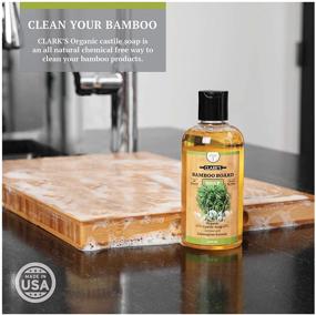 img 3 attached to 🎋 CLARK'S Bamboo Board Soap (12oz): Enriched with Lemongrass Oil | Organic & 100% Natural | Ideal for Cleaning Bamboo Cutting Boards, Serving Trays & Utensils