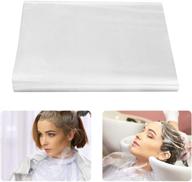 💇 madholly 50pcs disposable haircut apron: waterproof hair cutting capes for home and salon styling logo