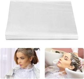 img 4 attached to 💇 Madholly 50pcs Disposable Haircut Apron: Waterproof Hair Cutting Capes for Home and Salon Styling