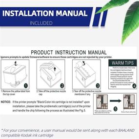 img 1 attached to 🖨️ BAALAND Compatible Kodak 10C Color Ink Cartridges 2 Pack - Ideal for Kodak ESP Printers: ESP 3250, 5100, 5300, 5500 and More!