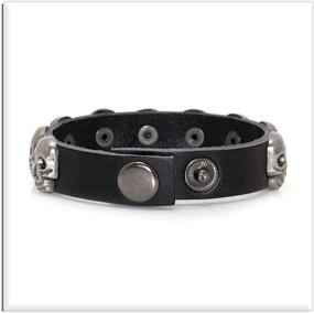 img 1 attached to Xusamss Leather Bracelet Bangle 7 8Inches Boys' Jewelry