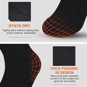 img 2 attached to 🧦 2-Pack Winter Warm Thermal Socks for Men and Women - Cozy, Thick, Fuzzy, Insulated Boot Heated Socks - Ideal for Cold Weather, Hiking, Skiing