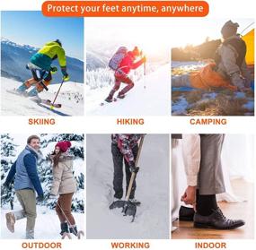 img 1 attached to 🧦 2-Pack Winter Warm Thermal Socks for Men and Women - Cozy, Thick, Fuzzy, Insulated Boot Heated Socks - Ideal for Cold Weather, Hiking, Skiing