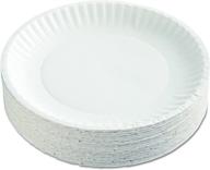 🍽️ ajm packaging corporation pp9grawh paper plates, 9" diameter - white, 1200 count logo