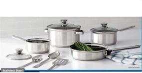 img 1 attached to Mainstays 10 Piece Stainless Steel Cookware