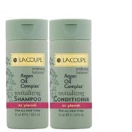 🧴 lacoupe shampoo and conditioner set - 18-pack of 0.75oz each - 9 shampoos & 9 conditioners - total 13.5 oz logo