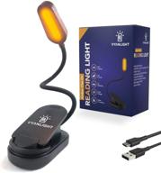 amber1600k book light clip on - adjustable brightness reading lamp with blue light blocking technology - rechargeable, portable, and sleep-friendly логотип