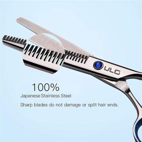 img 3 attached to 💇 Hair Thinning Scissors - ULG Professional Barber Shears with Teeth for Hairdressing, Texturizing, and Salon Razor Edge - Japanese Stainless Steel, Detachable Finger Ring - 6.5 inch