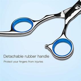 img 2 attached to 💇 Hair Thinning Scissors - ULG Professional Barber Shears with Teeth for Hairdressing, Texturizing, and Salon Razor Edge - Japanese Stainless Steel, Detachable Finger Ring - 6.5 inch