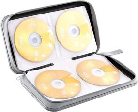 img 2 attached to 📀 Чехол Bivisen на 80 дисков CD: органайзер для хранения DVD VCD Media Blu-ray в черном цвете