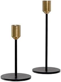 img 3 attached to 🕯️ BWRMHME Brass Gold Black Taper Candlestick Holders: Elegant Wedding Decoration & Party Décor