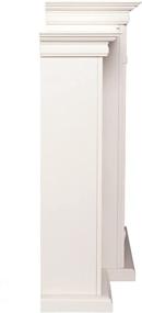 img 2 attached to SEI Furniture Tennyson Electric Bookcases Fireplace: Elegant Ivory Design with Functionality