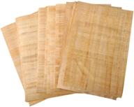 📜 pack of 10 egyptian papyrus paper sheets 12x16in (30x40cm) - featuring ancient alphabets - ideal for art projects, scrapbooking, school history, and teaching aids - by craftsofegypt logo