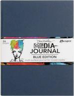 📘 dina wakley media mdj69171 blue edition media journal, 8x10 - improved seo-friendly product title logo