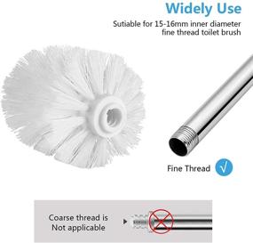 img 1 attached to Premium White Toilet Brush Head Replacement for Effective Bathroom Cleaning - TOPBATHY 1pcs