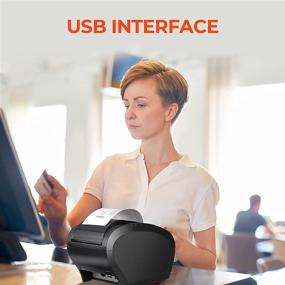img 2 attached to 🖨️ MUNBYN USB Ethernet 80MM Thermal Printer P047: Black Supermarket POS Kitchen Printer with Auto Cutter & Cash Drawer Support