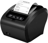 🖨️ munbyn usb ethernet 80mm thermal printer p047: black supermarket pos kitchen printer with auto cutter & cash drawer support logo