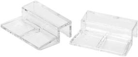 img 4 attached to ⚓️ 20pcs Clear Acrylic Lid Clips - Universal Aquarium Glass Cover Holders for Rimless Tanks