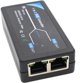 img 1 attached to 🔌 Poe Extender 2 Port: Power Up Security Cameras with IEEE 802.3af/at Standard, Cat5/Cat6 Compatible