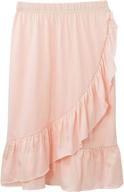 👗 dotdog tiered ruffle skirts for girls with waistband - trendy and stylish clothing logo