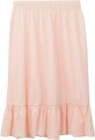 img 3 attached to 👗 DOTDOG Tiered Ruffle Skirts for Girls with Waistband - Trendy and Stylish Clothing