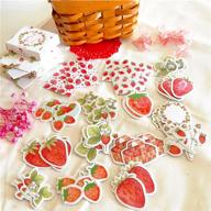 🍓 strawberry bliss: 90 pcs decorative stickers for laptop, envelope, journal, scrapbook, card - perfect kids gift! logo