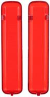 🚪 autokay 15183155 15183156 set of 2 rear left driver & right passenger side door reflector panels in red, compatible with chevrolet logo