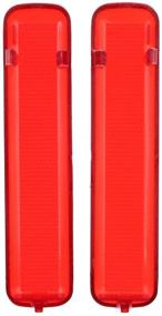 img 4 attached to 🚪 AUTOKAY 15183155 15183156 Set of 2 Rear Left Driver & Right Passenger Side Door Reflector Panels in Red, Compatible with Chevrolet