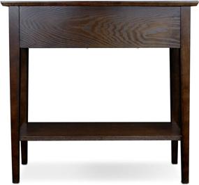 img 2 attached to 🍫 Leick Home Two Drawer Sofa Table Hall Console with Shelf in Chocolate Oak - 10075-CH