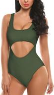 ekouaer padded keyhole swimsuit купальники логотип