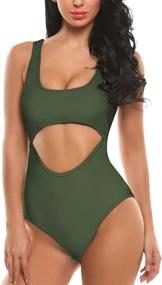 img 4 attached to Ekouaer Padded Keyhole Swimsuit Купальники