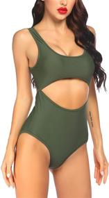 img 1 attached to Ekouaer Padded Keyhole Swimsuit Купальники